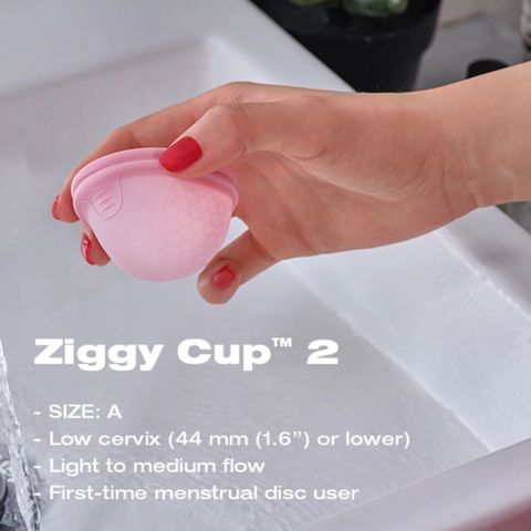 Intimina Ziggy Cup 2 Menstrual Disc Size A 1 Piece (Designed specifically for first-time users, accommodates heavy flow)