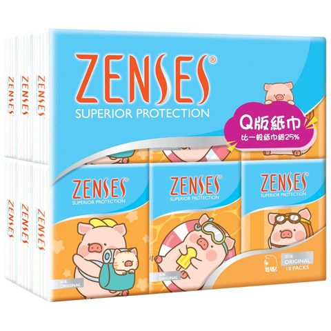 Zenses 4-ply Super Mini Handkerchiefs Original 18 Packs (The new and old packaging will be shipped out randomly)