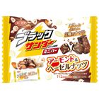 Yurakuseika Almond & Hazel Nuts Flavor Black Thunder Mini Bar 112g [Parallel Import]