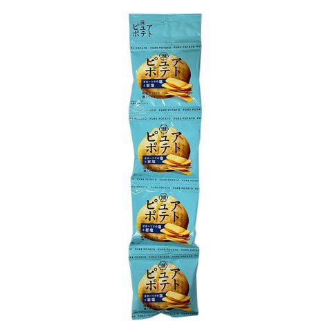 Koikeya Okhotsk Salt and Rock Salt Flavor Potato Chips (4 Packs) 52g [Parallel Import]