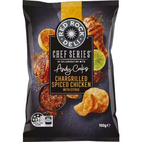 Red Rock Deli Chargrilled Chicken Potato Chips 150g [Parallel Import]
