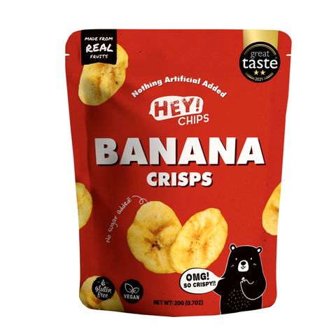 Hey! Chips Natural Banana Crisps 20g