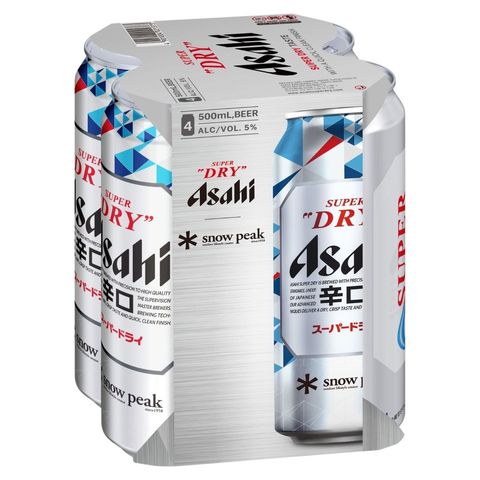 Asahi Super Dry King Can 500mL x4 (The new and old packaging will be shipped out randomly)