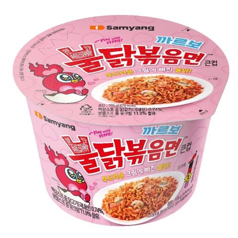 Samyang Hot Chicken Carbonara Flavor Bowl 105g (The new and old packaging will be shipped out randomly)