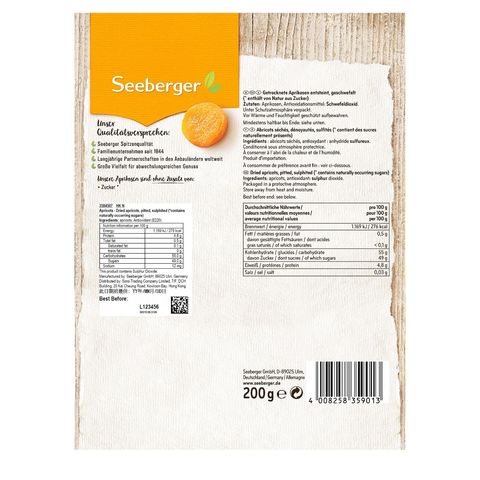 Seeberger Apricots 200g