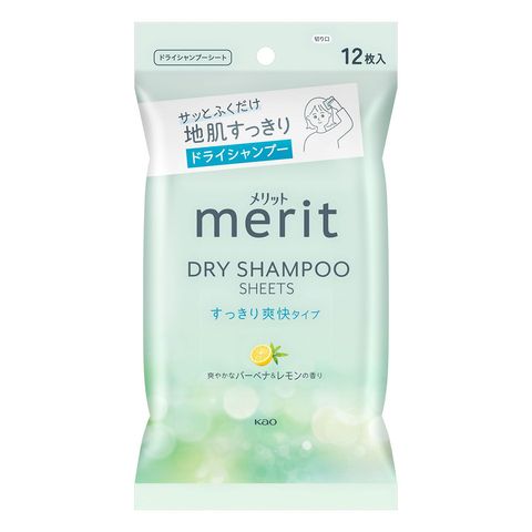 Kao Merit Day + Dry Shampoo Sheet - Verbena & Lemon Flavour 12 Pieces [Parallel Import]
