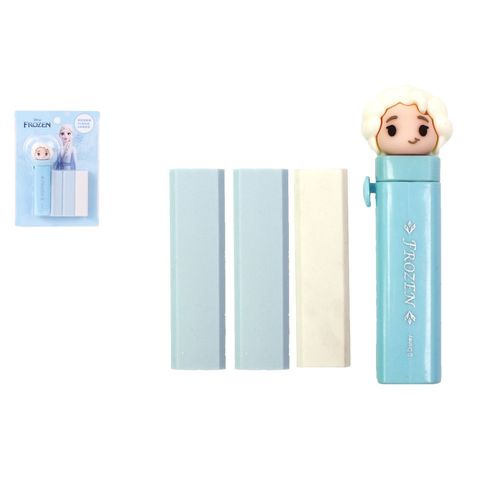 Disney Frozen Pullable Erasers (Pusher 1 Piece + Eraser Glue 3 Pieces) 1 Set