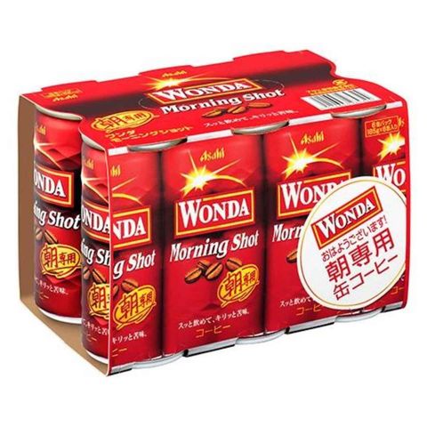 朝日 Wonda 晨飲咖啡 6 x 185ml [平行進口]