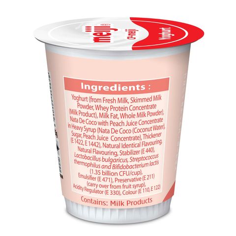 Cp Meiji Peach Flavoured Yoghurt with Nata De Coco 135g