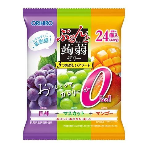 Orihiro Kyoho + Muscat + Mango Flavor Zero Kcal Konjac Jelly 432g [Parallel Import]