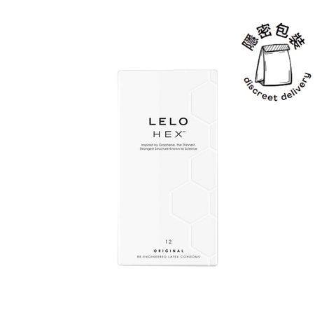 Lelo Hex Condoms Original Standard Size 12 Pieces (Ultra-thin condoms, sublime sensation and flawless fit, inner ribbing enhances grip)