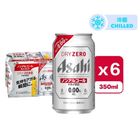 朝日 Dry Zero無酒精無糖啤酒 350ml x6 [平行進口]