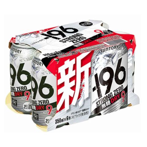 Suntory -196°C Strong Zero (Sugar-Free Dry) Chu-Hai Alc.9% 350ml x6 [Parallel Import]