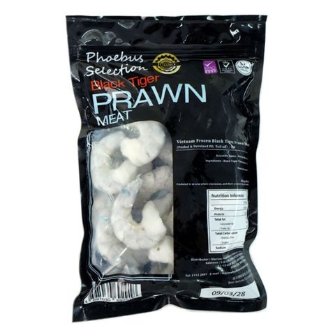 Phoebus's Selection Black Tiger Prawn Meat (Jumbo) 500g