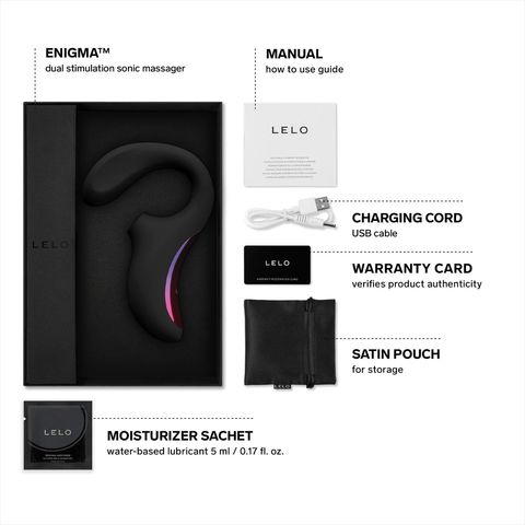 Lelo Enigma Sonic Dual-stimulation Massager Black 1 Piece