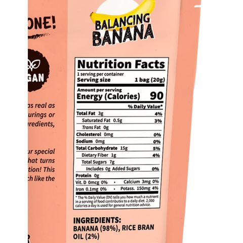 Hey! Chips Natural Banana Crisps 20g