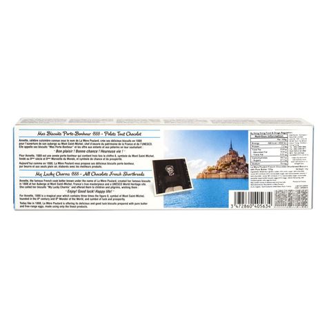 La Mere Poulard French Shortbread Biscuits with Chocolate Pure Butter 125g