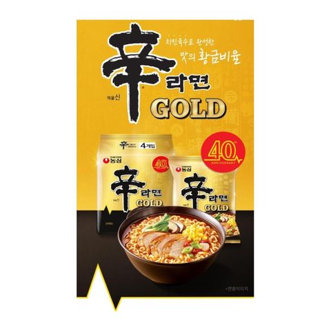 Nong Shim Gold Shin Ramyun Rich Chicken Broth Noodle 4 x 125g [Parallel Import]