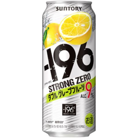 Suntory -196 Strong Zero (Double Grapefruit) Alc. 9% 500ml [Parallel Import]