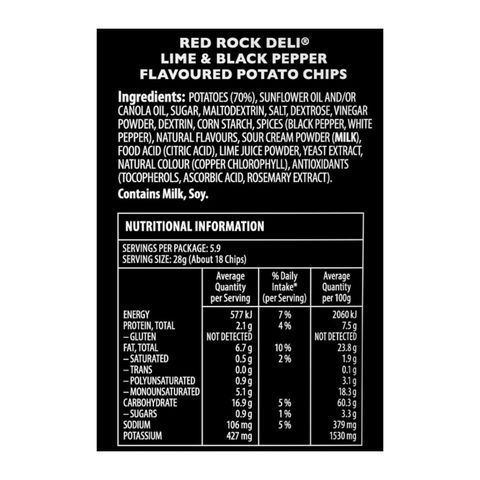 Red Rock Deli 青檸黑椒味薯片 165克