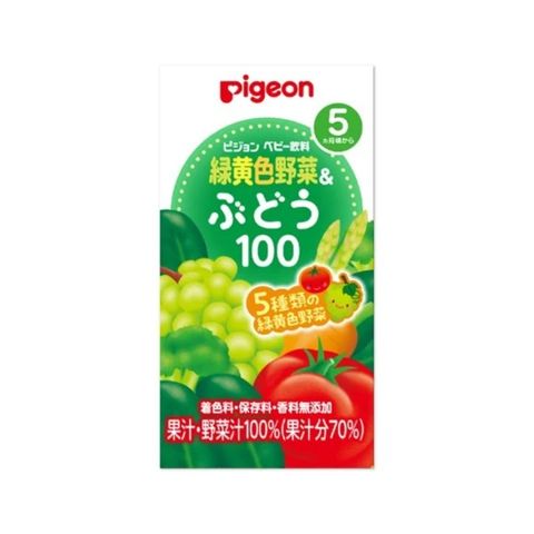 Pigeon 5 Kinds Vegetables & Grape Juice 3 x 125ml