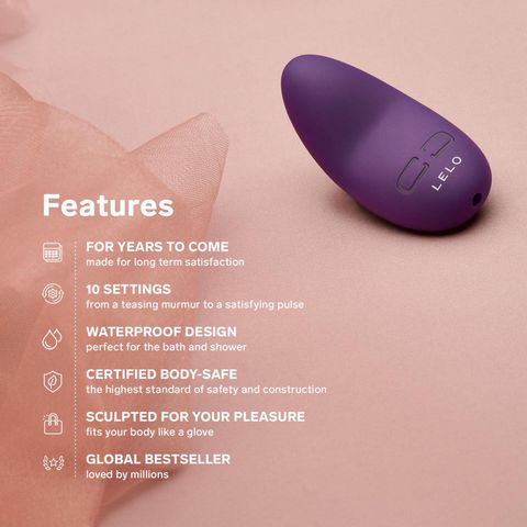 Lelo Lily 3 Clitoral/Nipple Vibrator Dark Plum 1 Piece (Perfect for beginners. Fully waterproof.)