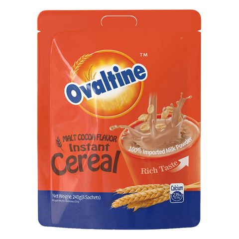 Ovaltine Instant Cereal Malt Cocoa Flavor (8 Sachets) 240g