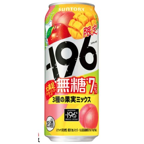 三得利 -196°C 無糖系列 (3種水果混合) 梳打酒 Alc. 7% 500ml [平行進口]