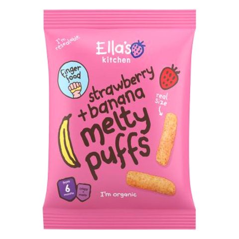 Ella's Kitchen Organic Strawberry and Banana Melty Puffs 20g