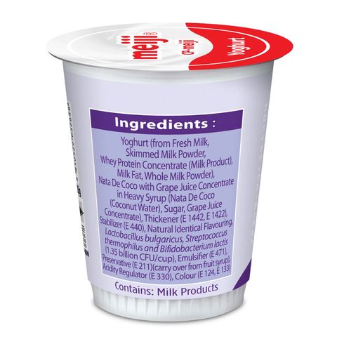 Cp Meiji Low Fat Kyoho Grape Flavoured Yoghurt with Nata De Coco 135g