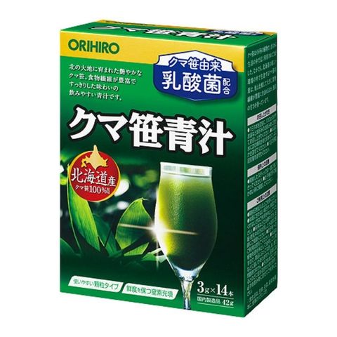 Orihiro Kuma Bamboo Grass Green Juice 14 Packs [Parallel Import]