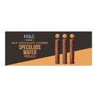 M&S Milk Chocolate Covered Speculoos Wafer Rolls 100g 29457854