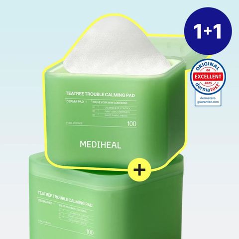 Mediheal Teatree Trouble Pad (100 Pieces + Refill 100 Pieces with Portable Case & Sticker) 1 Set [Parallel Import]