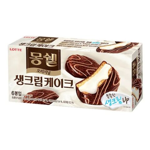 Lotte Well Food Mon Cher Cream Cake Original 204g [Parallel Import]