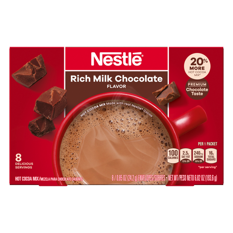 Nestle Hot Cocoa Flavor Rich Milk Chocolate 8 Packs