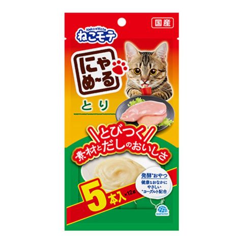 Earth Pet Neko Mote Nyameru Chicken Creamy Snack Stick Puree Lickable Cat Treat 5 x 12g