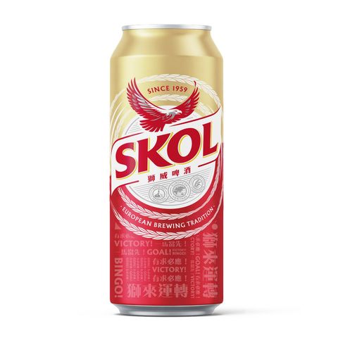 Skol King Can Beer 500ml x4 (The new and old packaging will be shipped out randomly)