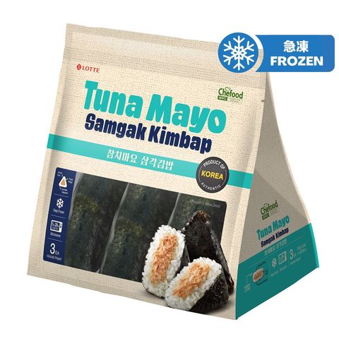 樂天 韓國80秒即食三角紫菜飯糰吞拿魚蛋黃醬 (3件裝) 330克