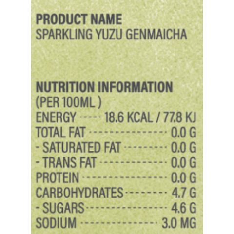Mindful Sparks Sparkling Yuzu Genmaicha 245ml
