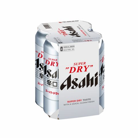 Asahi Super Dry King Can 500mL x4 (The new and old packaging will be shipped out randomly)
