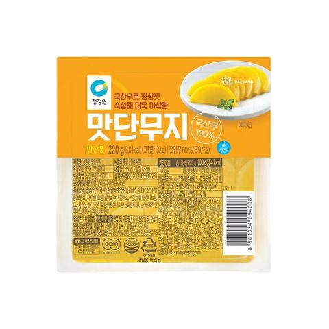 Jongga Pickled Radish Slice 220g (The new and old packaging will be shipped out randomly)