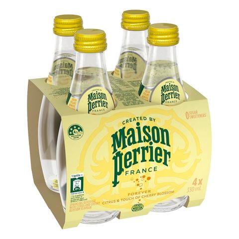Maison Perrier 法國巴黎柑橘櫻花風味有氣礦泉水 (玻璃樽) 4 x 330毫升