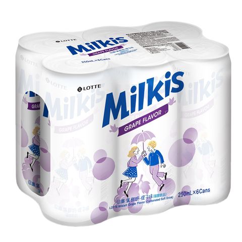 Lotte Milkis Grape Flavor 6 x 250ml