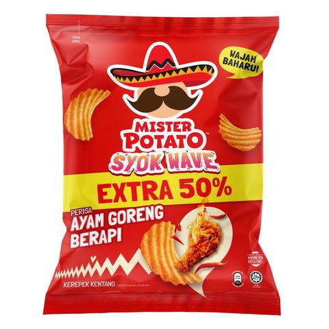 Mister Potato Syok Wave Potato Chips (Fried Chicken) 85g
