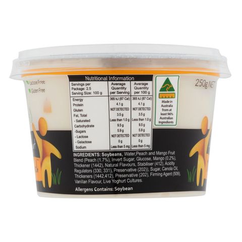 Kingland Greek Style Soy Yogurt Mango Peach (Vegan) 250g