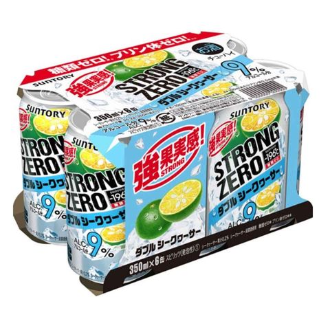 三得利 -196°C Strong Zero (雙重琉球青檸) 梳打酒 Alc. 9% 350ml x6 [平行進口]