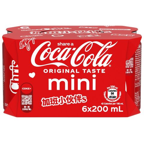 Coca-cola Coke 200ml x 6(The new and old packaging will be shipped out randomly)