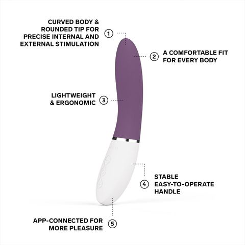 Lelo Liv 3 G-Spot Vibrator Plum 1 Piece (Suitable for beginners, its perfect curves contour to your body for deeper, more intense climaxes. Fully waterproof.)