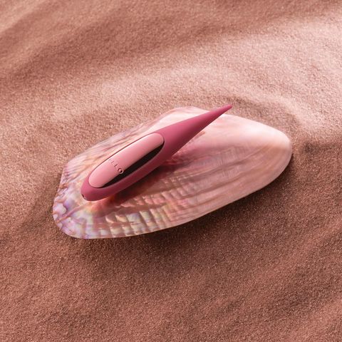 Lelo DOT Travel Soft and Flexible Pointed Tip Vibrator Pink 1 Piece (Ideal for beginners, adjust angles and intensity. Fully waterproof)