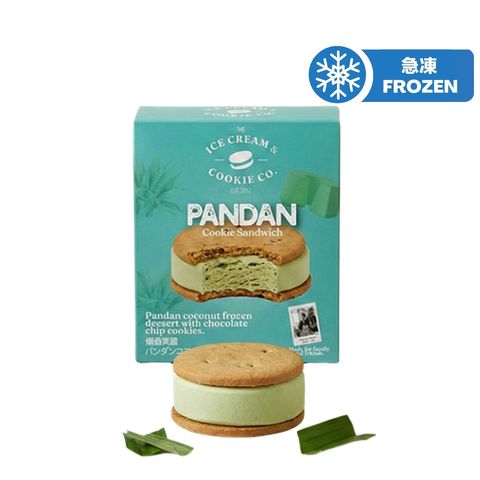 The Ice Cream & Cookie Co Pandan Frozen Dessert with Chocolate Chip Cookies 120ml